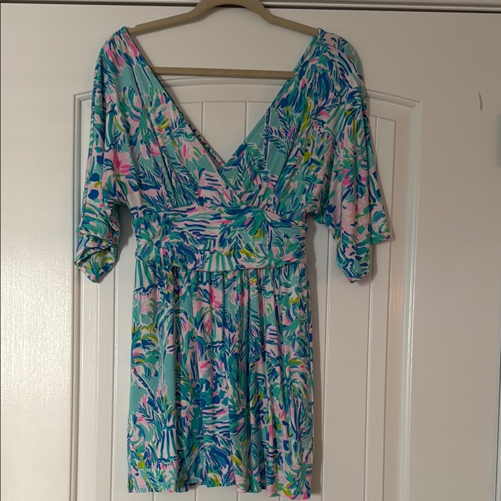 Lilly Pulitzer Blue and Pink Floral Romper